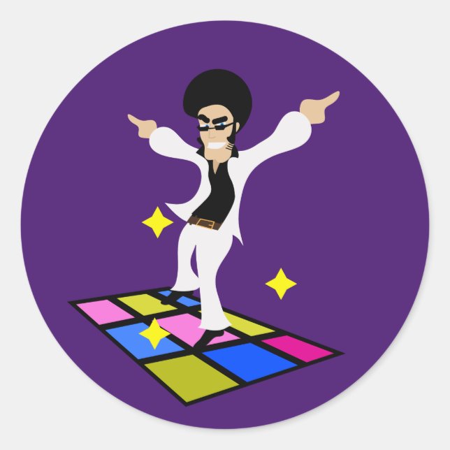 Adesivo Festa de discoteca de anos setenta retrorados (Frente)