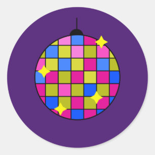 Adesivo Festa de discoteca de anos setenta retrorados