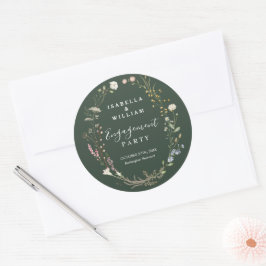 Adesivo Festa de Engajamento de Flores Silvestres Boho Ver