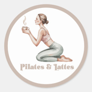 Adesivo Festa de Experiência de Bem-Estar Pilates & Lattes