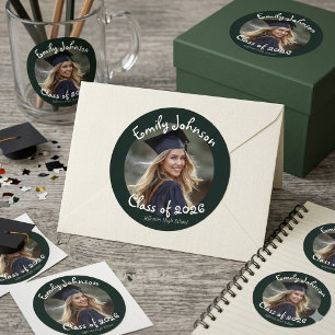 Adesivo Festa de Formatura com Foto Moderna Personalizada