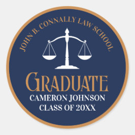 Adesivo Festa de formatura da Escola de Direito Dourado ma