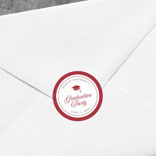 Adesivo Festa de formatura de Script de Borda de Cor Editá