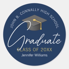 Adesivo Festa de formatura Personalizada do Formando Azul 