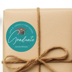 Adesivo Festa de formatura Personalizada do Formando Teal 