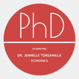 Adesivo Festa de formatura PhD