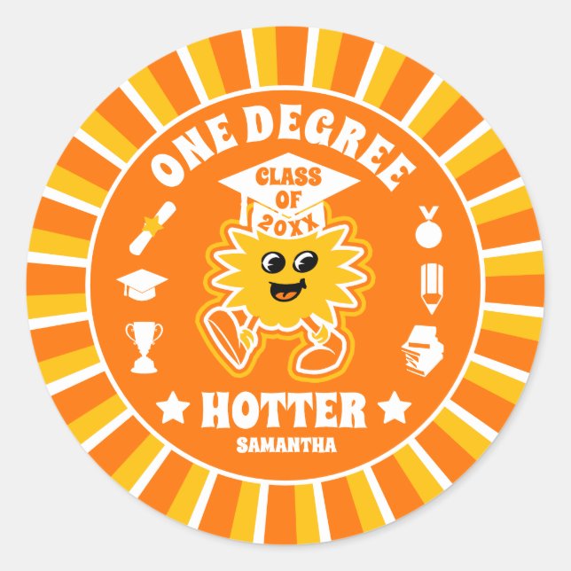 Adesivo Festa de formatura retrorreflectora de um grau mai (Frente)