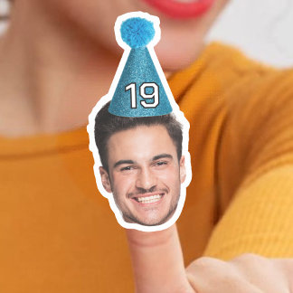 Adesivo Festa de Foto Personalizada Faces, que Aniversário