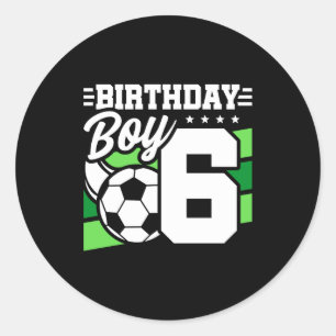 Adesivo Festa de Futebol de 6 Anos de Idade 6º Aniversário