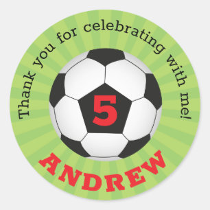 Adesivo Festa De Futebol Obrigado A Palitos Redondos