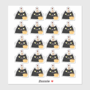 Adesivo Festa de Gato Preto