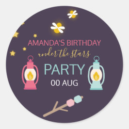 Adesivo Festa de Glamping personalizada