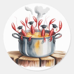 Adesivo Festa de Graduação Cajun Engraçada