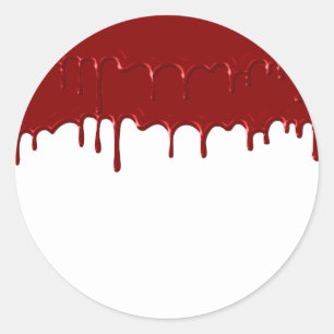 Adesivo Festa de Halloween com Gotejamento Vermelho Sangre
