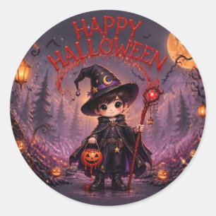Adesivo Festa de Halloween do Pequeno Mago para Crianças