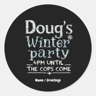 Adesivo Festa de inverno de Doug, 15 de fevereiro, 16:00 e
