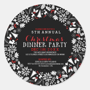 Adesivo Festa de Janto White Christmas Wreath