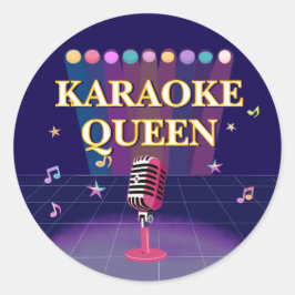 Adesivo Festa de Karaoke ensina aniversário