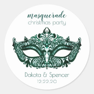 Adesivo Festa de Mascarada Máscara Verde Emerald Vibran