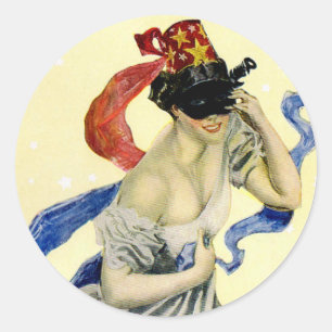 Adesivo Festa de Máscaras Patriótica do Dia 4 de Julho Vin