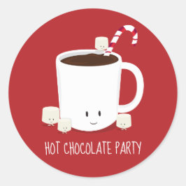 Adesivo Festa de Natal Chocolate Quente Cacau Quente