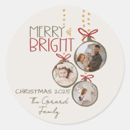 Adesivo Festa de Natal da Família de Fotos 2025 Xmas