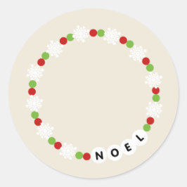 Adesivo Festa de Natal de Amizade Bracelet Noel