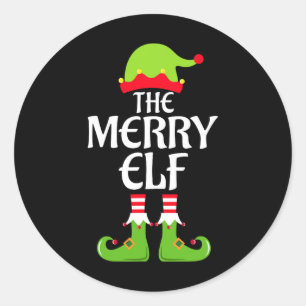 Adesivo Festa De Natal Do Grupo Familiar Da feliz Elf Corr