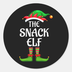 Adesivo Festa de Natal do Grupo Familiar do Snack Elf Corr
