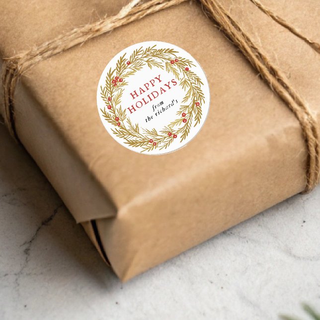 Adesivo Festa de Natal Festiva Wreath (Criador carregado)