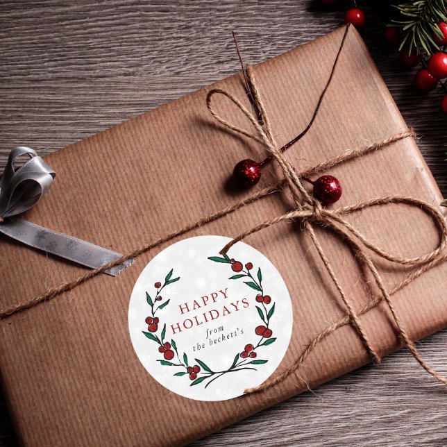 Adesivo Festa de Natal Festiva Wreath (Criador carregado)