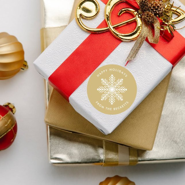 Adesivo Festa de Natal Festivo em Floco de Neve (Criador carregado)