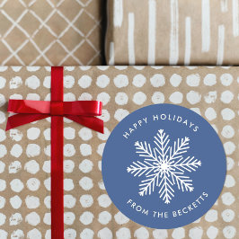 Adesivo Festa de Natal Festivo em Floco de Neve