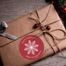 Adesivo Festa de Natal Festivo em Floco de Neve