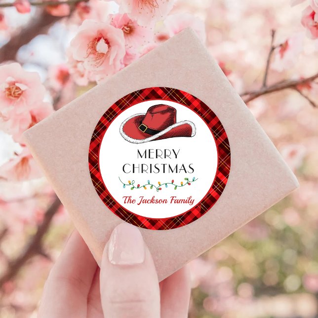 Adesivo Festa de Natal Ocidental de Obrigado (Criador carregado)