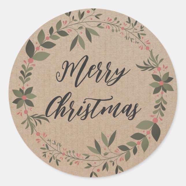 Adesivo Festa de Natal Personalizada Feliz Natal (Frente)