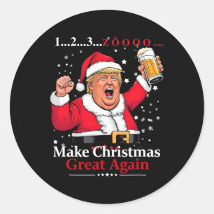 Adesivo Festa de Natal Vietnamita Beer Funny Trump 123 Z