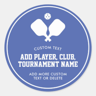 Adesivo Festa de Picleball Paddles Blue White Personalizad