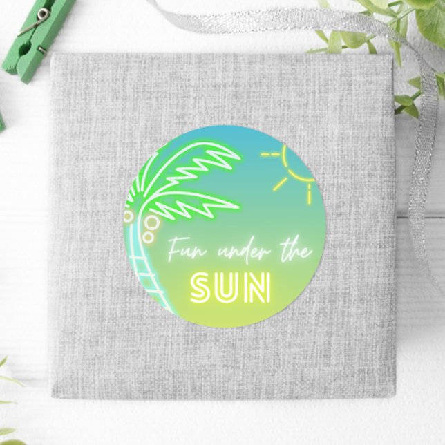 Adesivo Festa de Piscina (Boy Pool Party Classic Round Sticker)