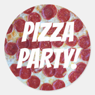 Adesivo Festa de Pizza com Foto de Pepperponi