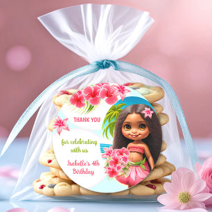 Adesivo Festa de praia Tropical de Luau