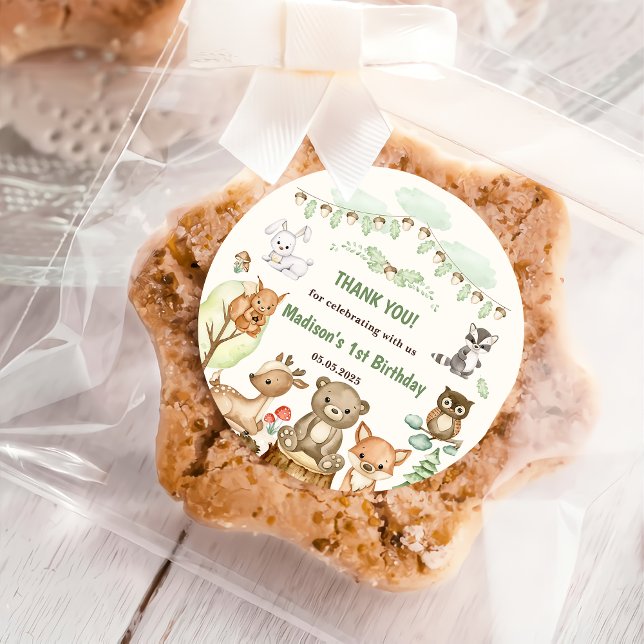 Adesivo Festa de primeiro aniversario de Animais da Flores (Criador carregado)