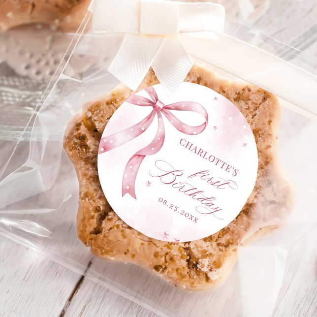 Adesivo Festa de primeiro aniversario de Arco rosa (Criador carregado)