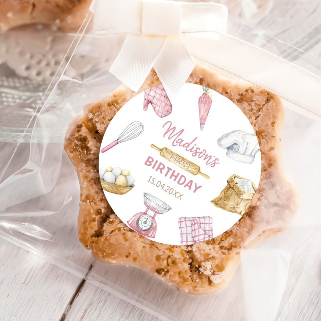 Adesivo Festa de primeiro aniversario de Cozinhar (Criador carregado)