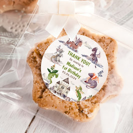 Adesivo Festa de primeiro aniversario de Dragão Cujo