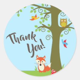 Adesivo Festa de primeiro aniversario de Florestas Amigos 