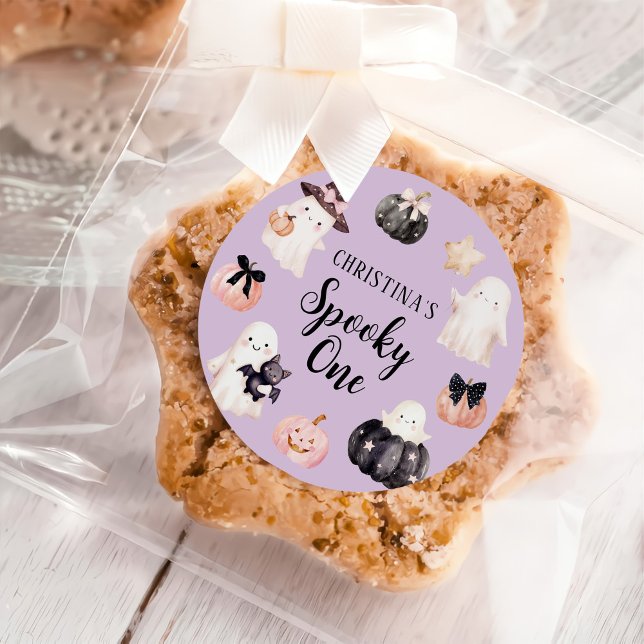 Adesivo Festa de primeiro aniversario de Menina de Hallowe (Criador carregado)