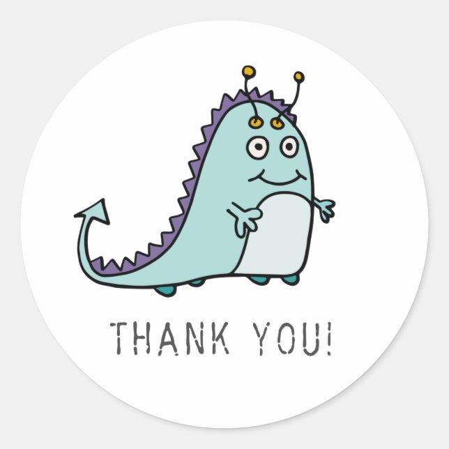 Adesivo Festa de primeiro aniversario de Monstro para Meni (Frente)