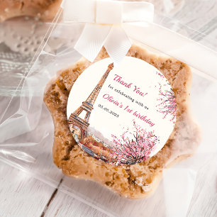 Adesivo Festa de primeiro aniversario de Paris em Torre Ei