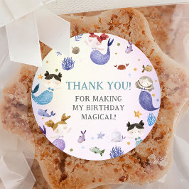 Adesivo Festa de primeiro aniversario de Sereia